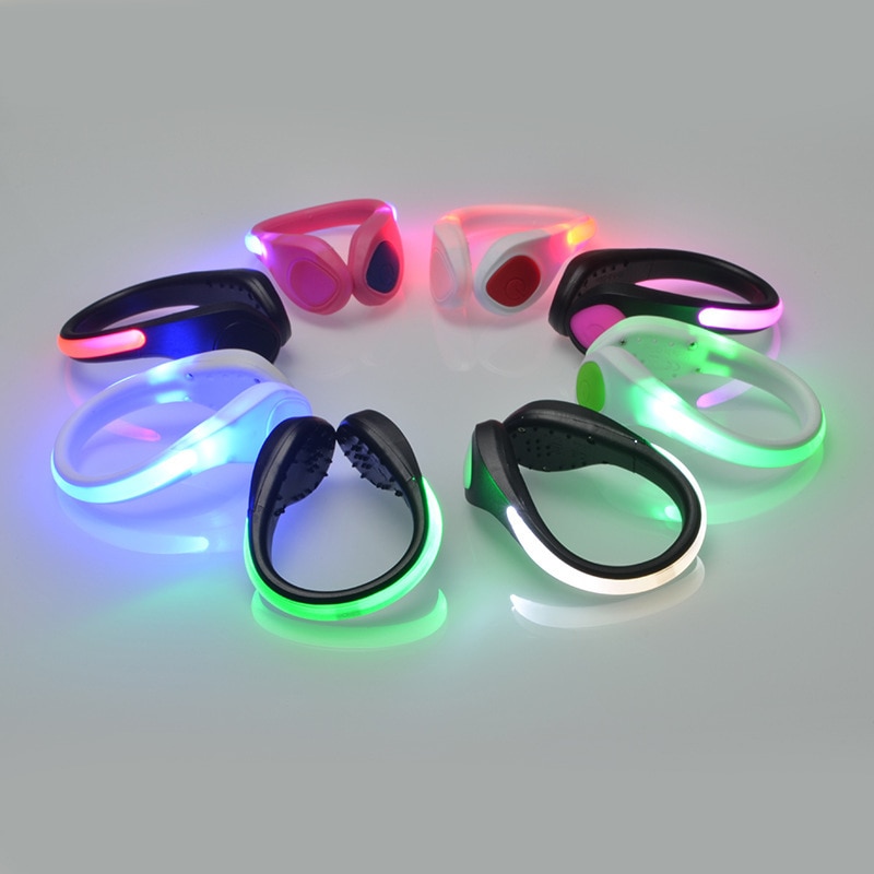 Led Waarschuwingslampje Clip Kleurrijke Knipperende Schoen Clip Voor Night Running Rijden Met Oplaadbare Batterij Fietsverlichting