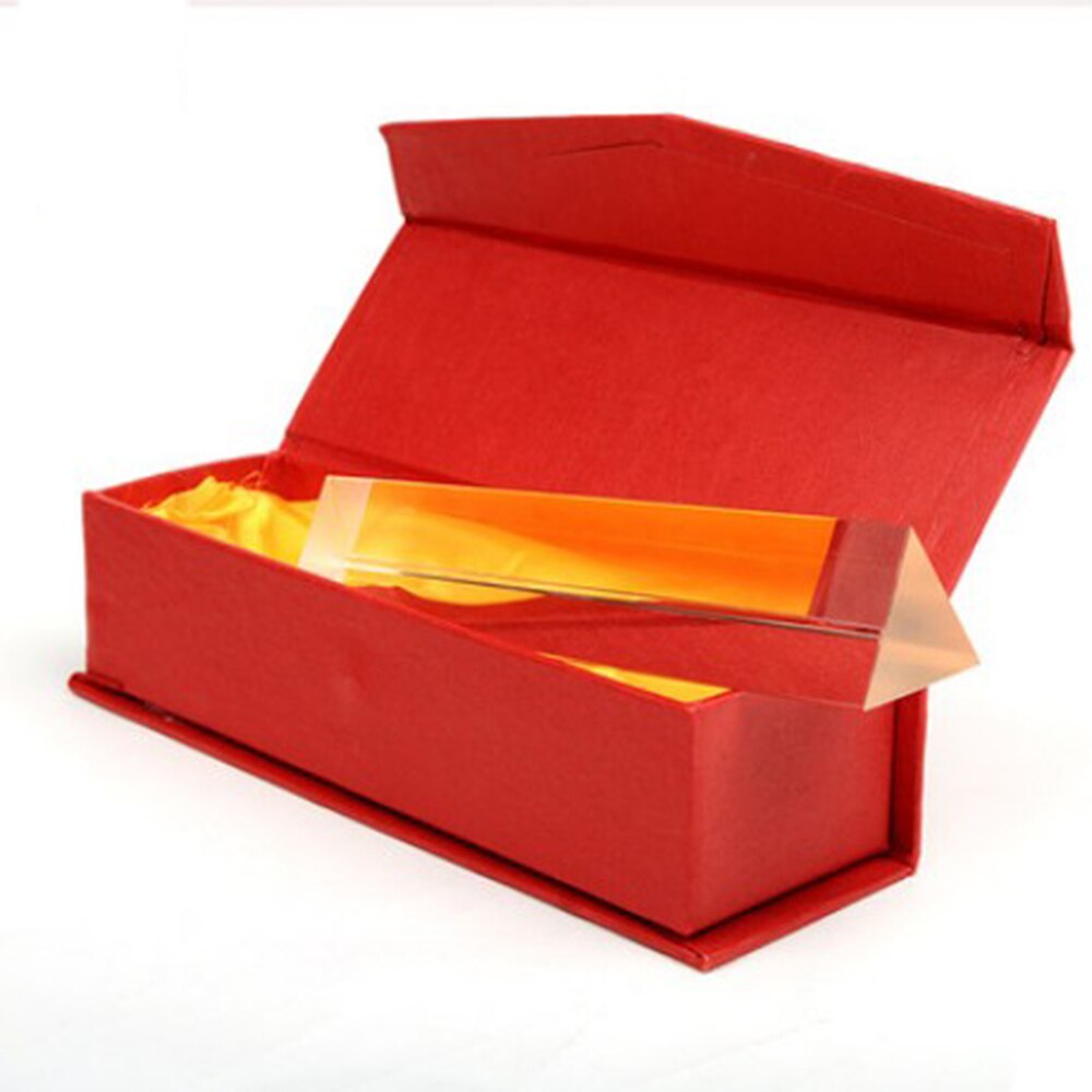 15CM Optical Glass Triple Triangular Prism Physics Teaching Light Spectrum Box