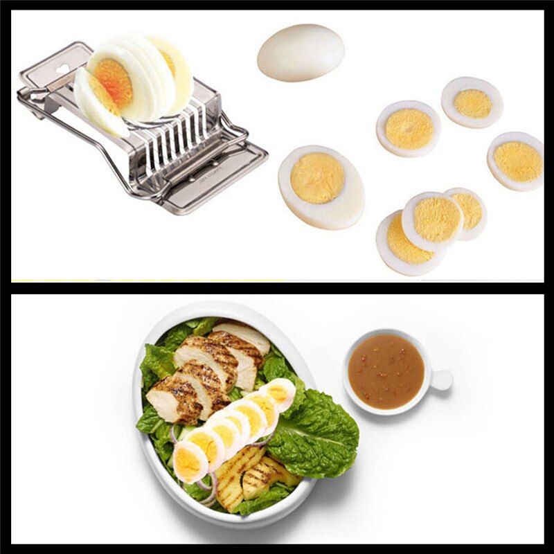 4YANG Rvs Ei Slicer Multifunctionele Keuken Egg Cutter Sectione Cutter Paddestoel Tomaat Cutter Keuken Gadgets