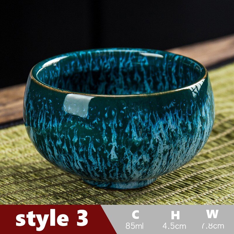 85ml Tea Set Teaware Tea Set Cup Ceramic Chinese Style Tea Cup Set Gongfu Tea Set Colorful Glazed Tea Set: style 3