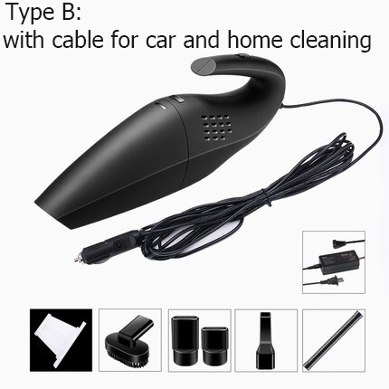 Tragbare 5000Pa Drahtlose Auto Staubsauger kabellos Handheld Auto Auto Innen Reiniger Super Hause drinnen Mini Staubsauger: Typ B