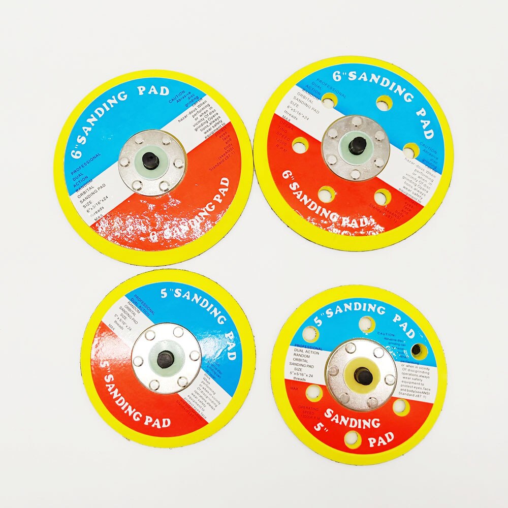 Backer Backing Plate Pad 5inch/6inch Hook&amp;Loop Sanding DISC For Air Sander Car Polisher Buffing