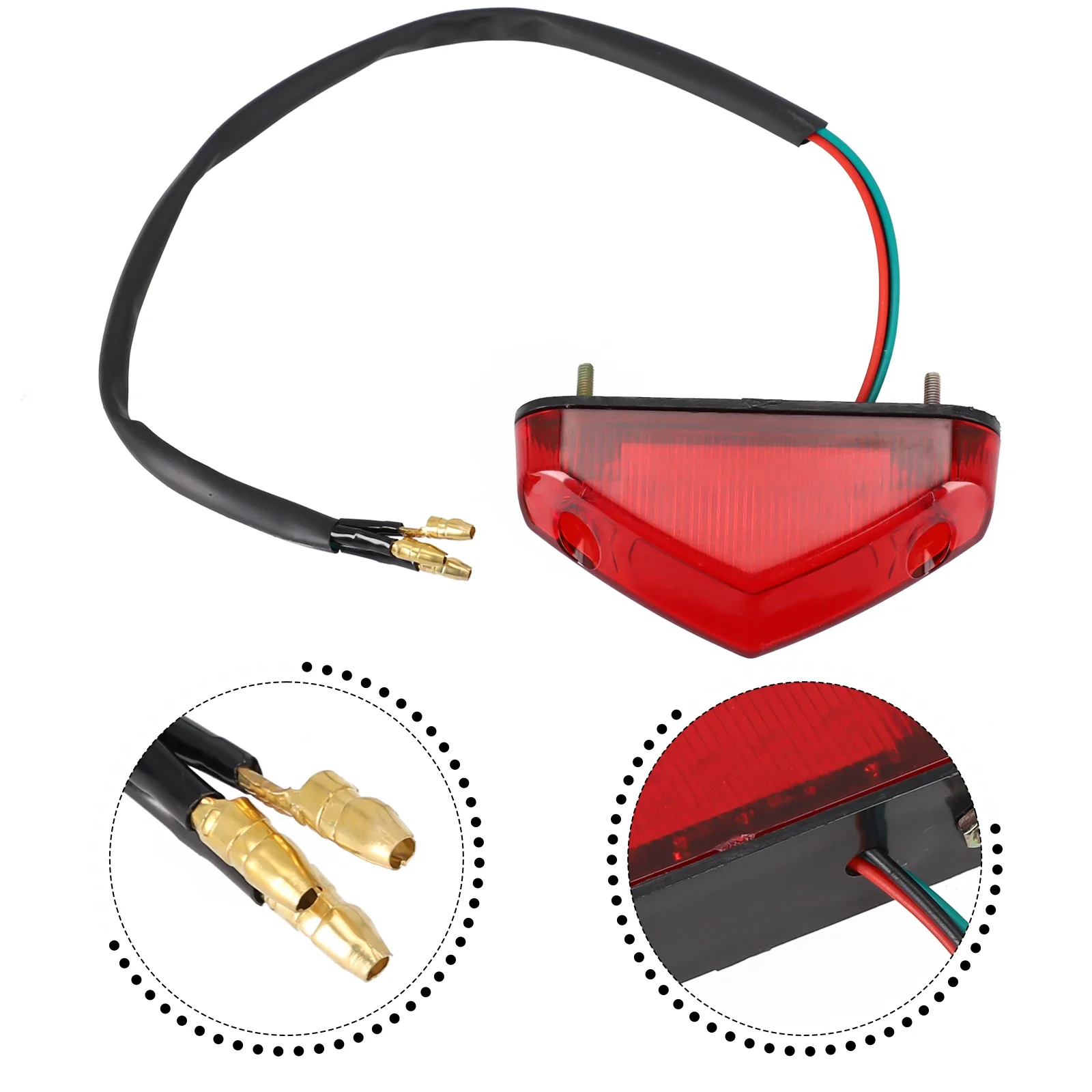 Car 26Cm White Red Black Motorcycle Motorbike Headlight Taillight Rear Stopping Light Indicadores DRL Para Motos De Cross: Blue