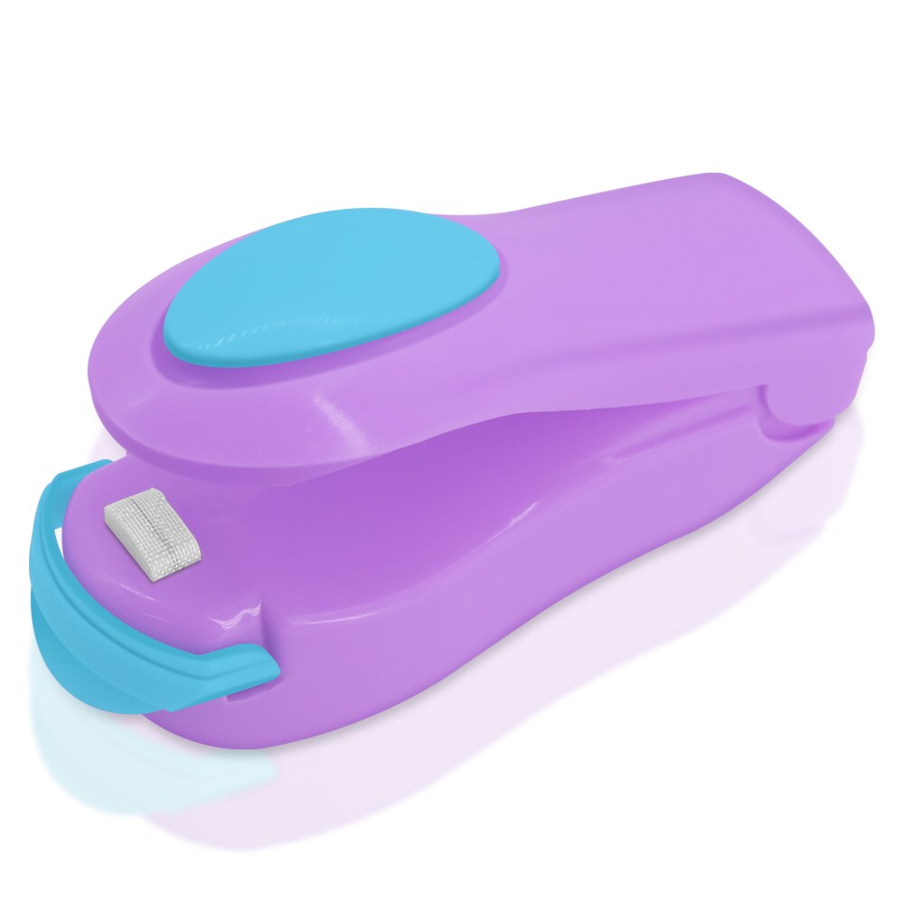 Mini Heat Sealing Machine Sealer Portable Plastic Bags Clip Heat Sealing Tools Food Packaging Storage Supplies Kitchen Utensils: Purple
