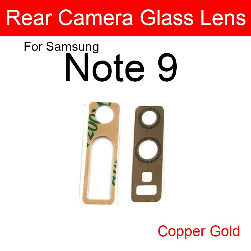 Zurück Kamera Glas Objektiv Für Samsung Galaxis Hinweis 3 4 5 8 9 10 Plus Lite Hinten Kamera Glas Objektiv mit Klebstoff Kleber Ersatz Teil: Hinweis 9-Kupfer Gold