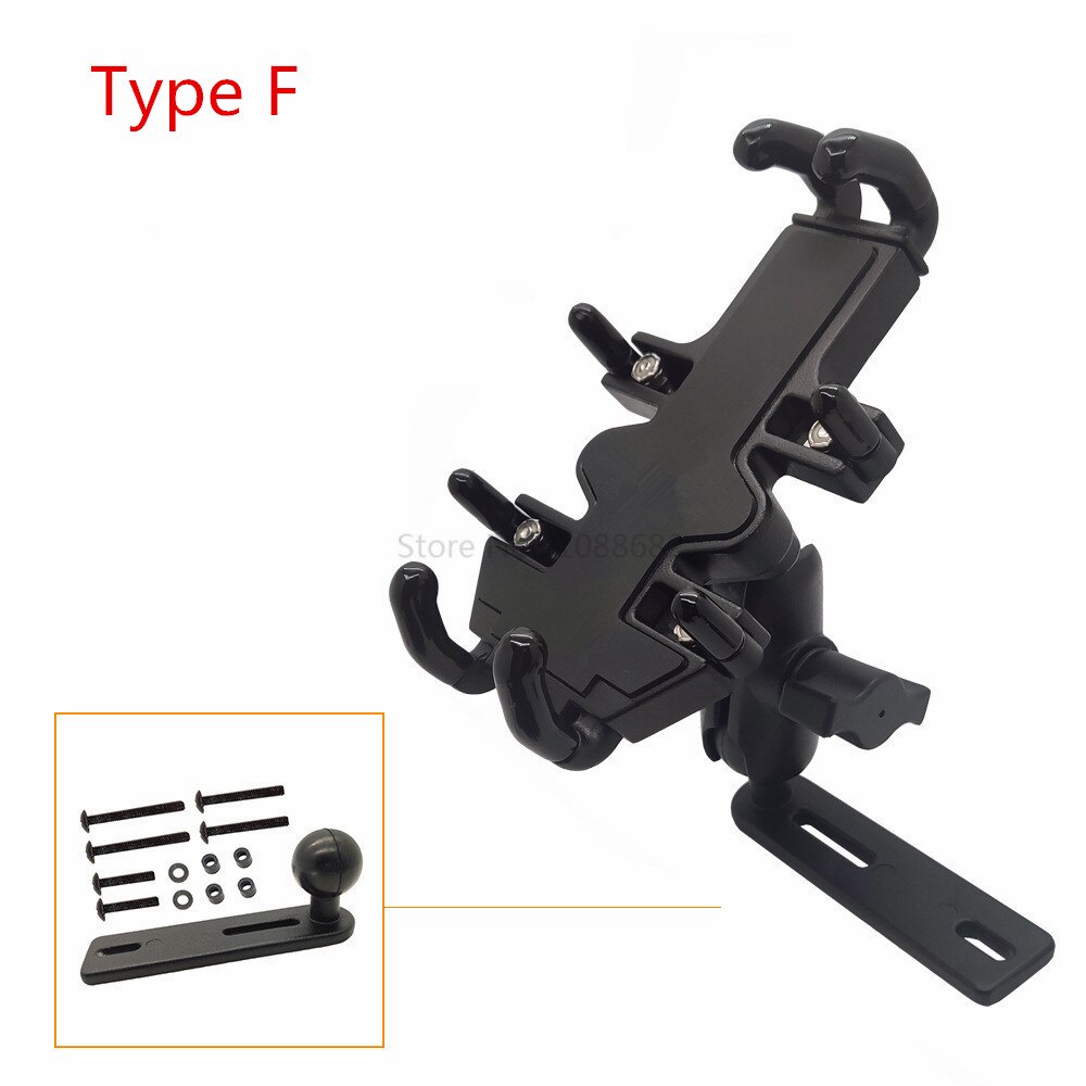 Jadkinsta Sfera In Alluminio Supporto Del Supporto Regolabile Del Motociclo Manubrio con Doppia Presa Braccio per Gopro Telefono Ram Mount: F