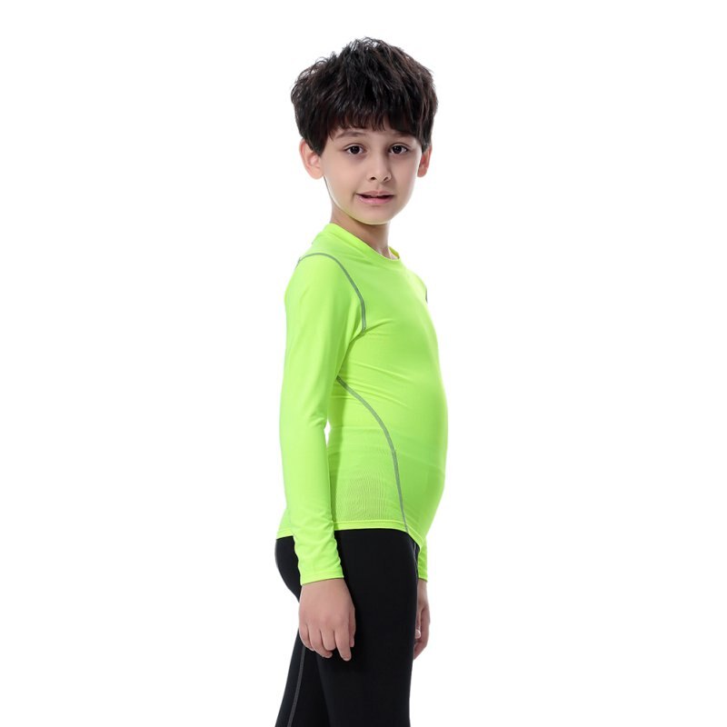 Børn børn dreng pige kompression bundlag skind tee termisk sports t-shirt hurtigtørrende tøj