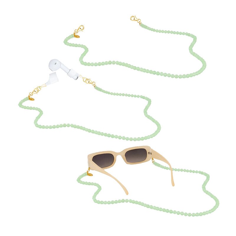 Candy Kleur Womens Glazen Ketting Spektakel Koord Zonnebril Kralen Lanyard Riem Ketting Brillen Chain Holder Touw