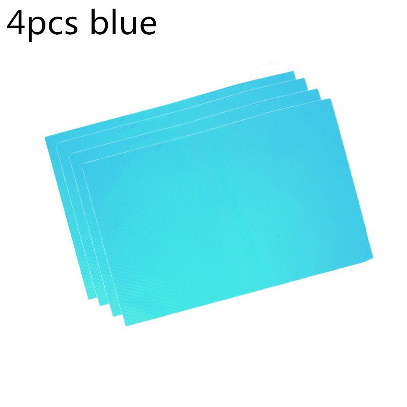 1pc/4pcs Refrigerator Pad Antifouling Mildew Moisture Tailorable Pad EVA Non-Slip Refrigerator Mats Fridge Pads: 4pcs 45X29cm blue 1