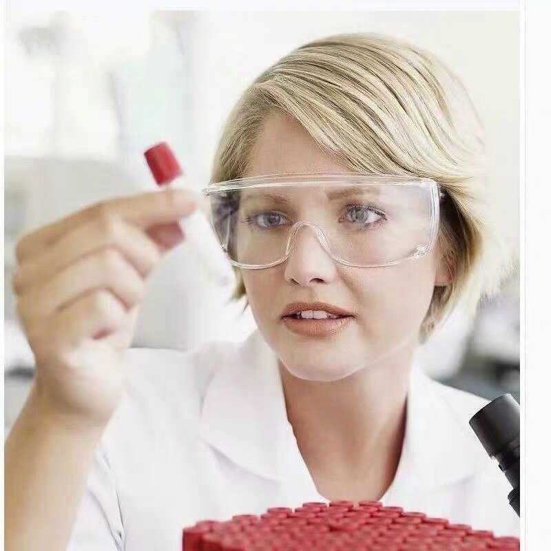 Safety Goggles Personal Protective Equipment, Polycarbonate Safety Glasses Anti-Virus Dust-Proof Wind-Proof Protective Glasses