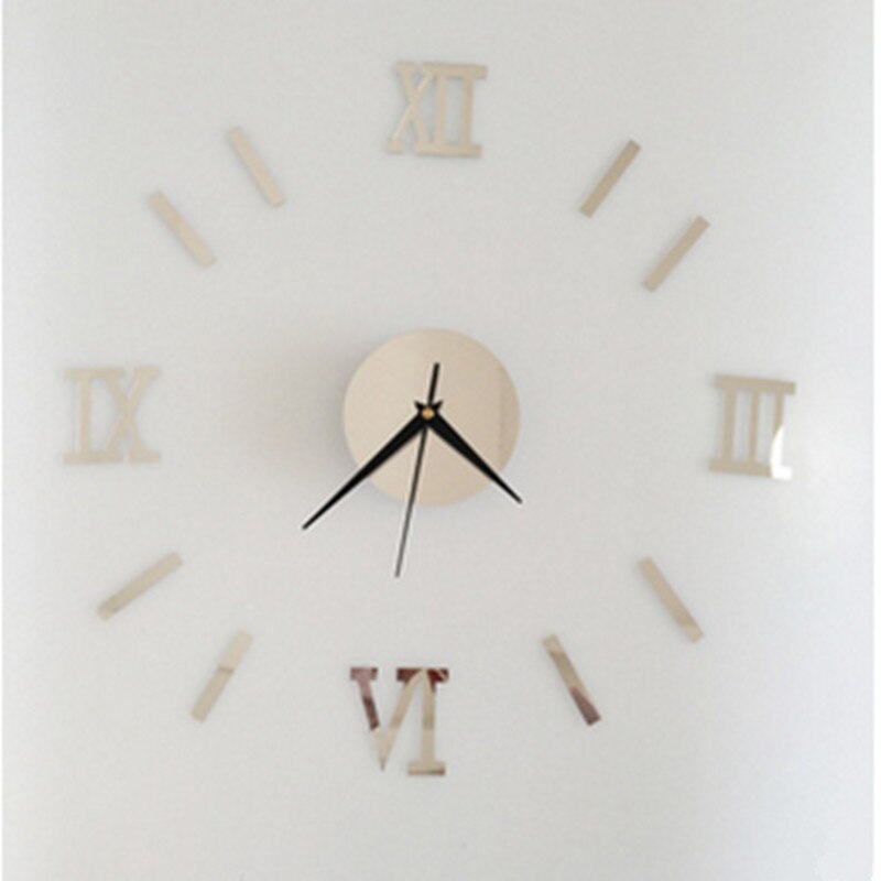 Reloj De Pared grande 3D DIY, moderno, decoración del hogar, Reloj De Pared De cuarzo, pegatinas, Reloj De Pared, relojes De espejo acrílico De 20 pulgadas
