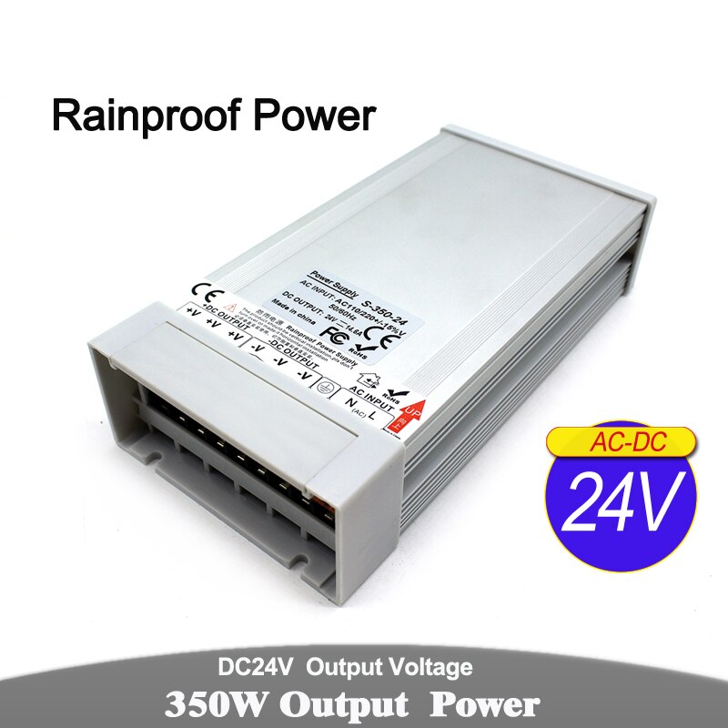 DC 12V 24V 36V 48V 5V 300W 350W Regendicht Verlichting Transformers AC DC12V DC24V DC5V Outdoor Voeding Voor LED Strip USB Licht
