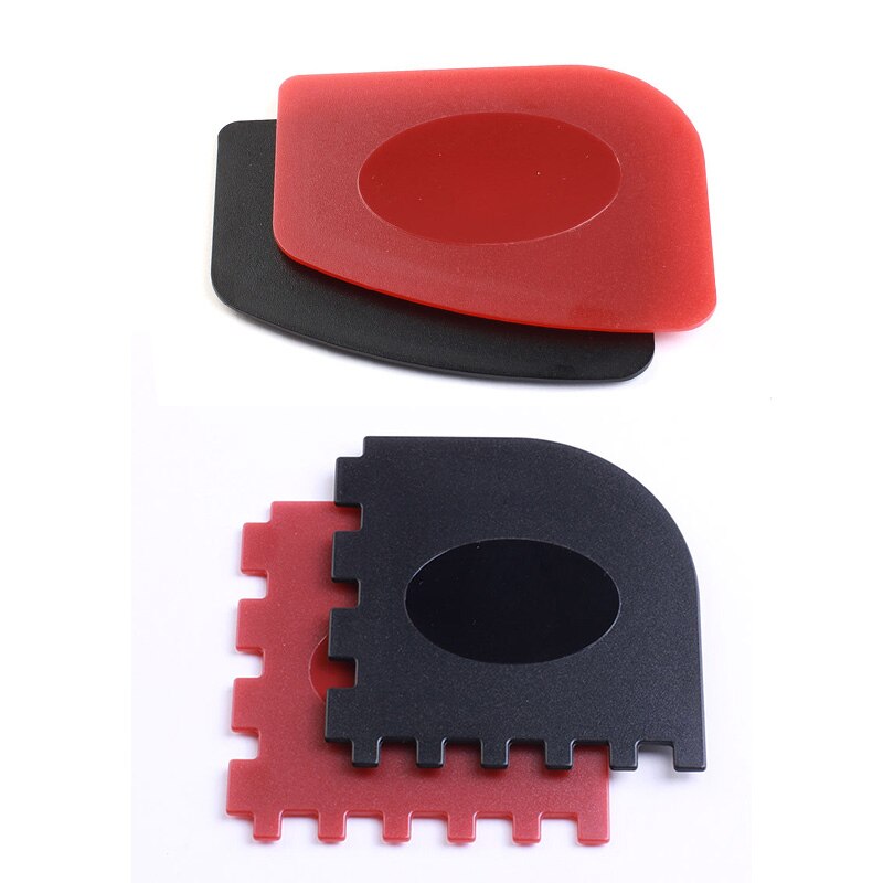 Spatules 2 pièces en plastique gril casserole grattoirs nettoyant noir outil ensemble Durable pour fonte BBQ grattoirs conseils de nettoyage BBQ outils