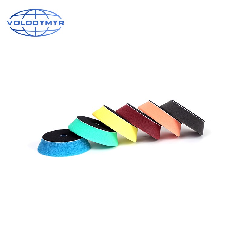Volodymyr Polishing Pad Sponge Buffer Pads 4 Inch Buffing Foam Disc Kit with 3 Inch Hook and Loop for DA/RO/GA Car Polisher