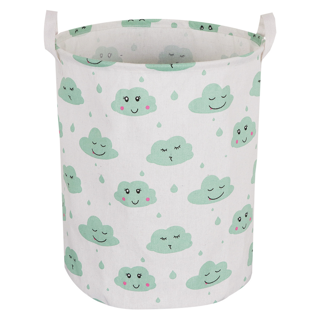 Household Canvas Foldable Dirty Clothes Basket Large Capacity Portable Laundry Storage Bags with Drawstring Mesh Dustproof Cover: 33X42cm A-04