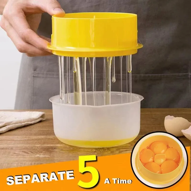 Egg Yolk Separator And Egg Separator Baking Tools Large Capacity Kitchen Accessories Clear Kitchen Gadgets