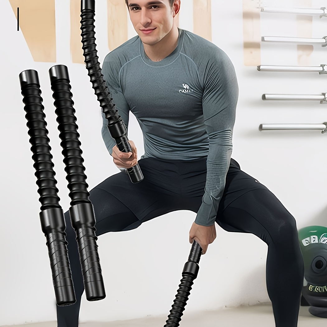 Stainless steel fitness bar – fitness equipment for strength and muscle training with strong rebound inertia, suitable for home fitness