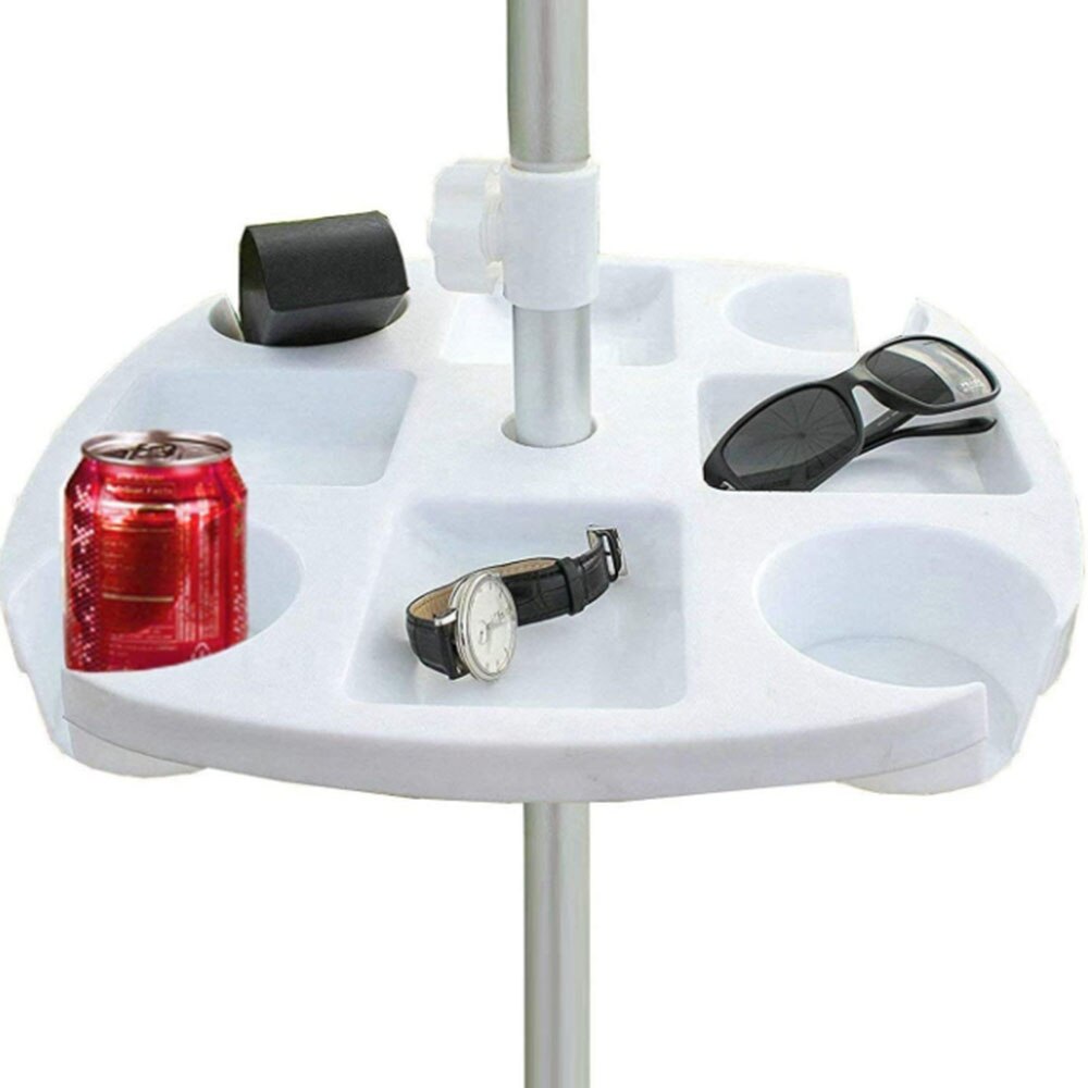 Strand Sonnenschirm Tisch Tablett Snack Wasser Tasse Halfter Getränke Flasche Halfter für Strand Terrasse Garten Schwimmbad mit Tasse Halfter