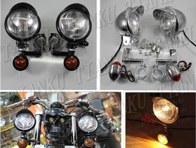 Turn Signal + Spot light Brackets Fork Mount For Suzuki Boulevard C50 Volusia 800 C90 M109R C109 Marauder 800 M50 Intruder