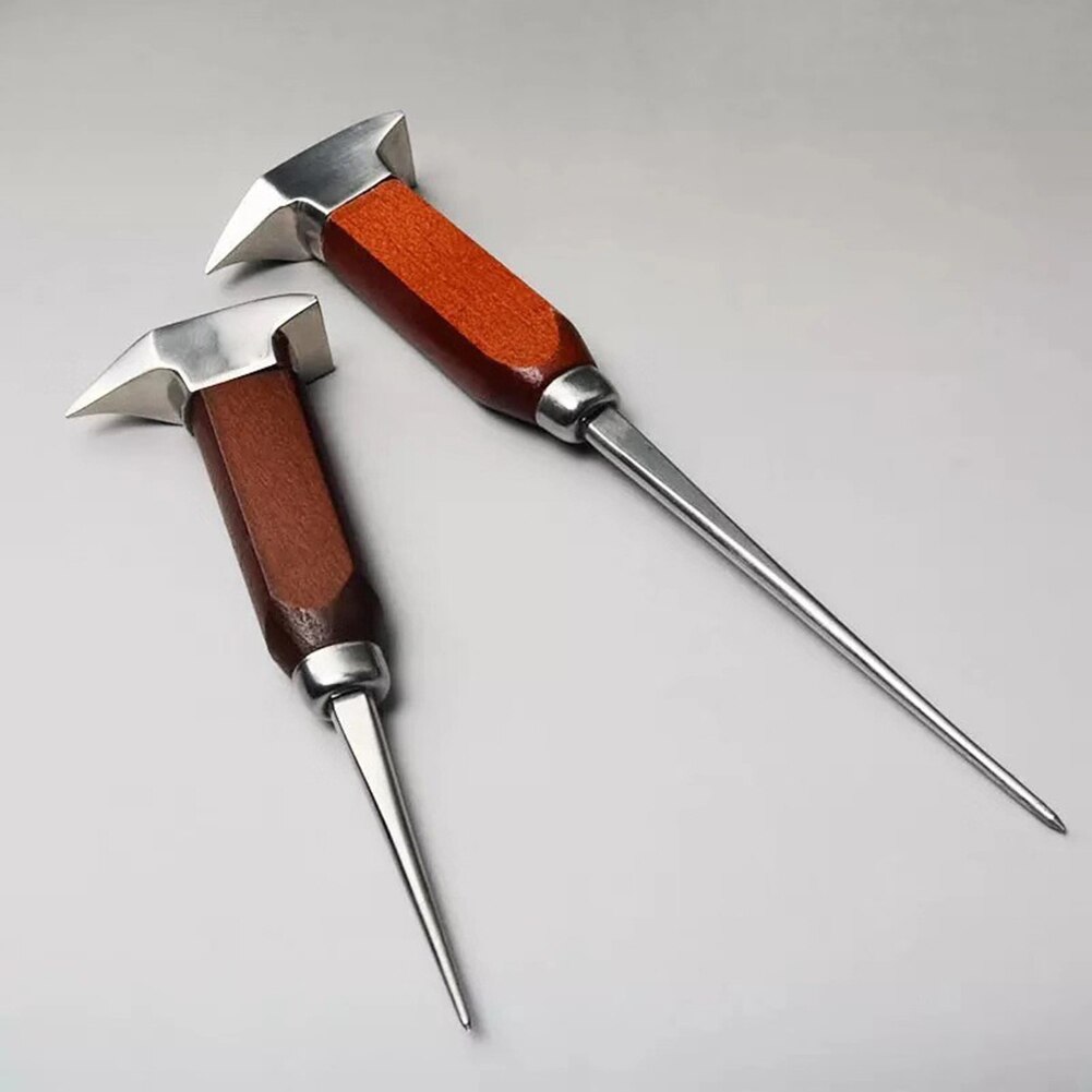 Refined Steel Ice Pick Punch Crusher Icing Breaker Wooden Handle Ice Pick Durable Ice Barware Bartender Tools Bar Accessories