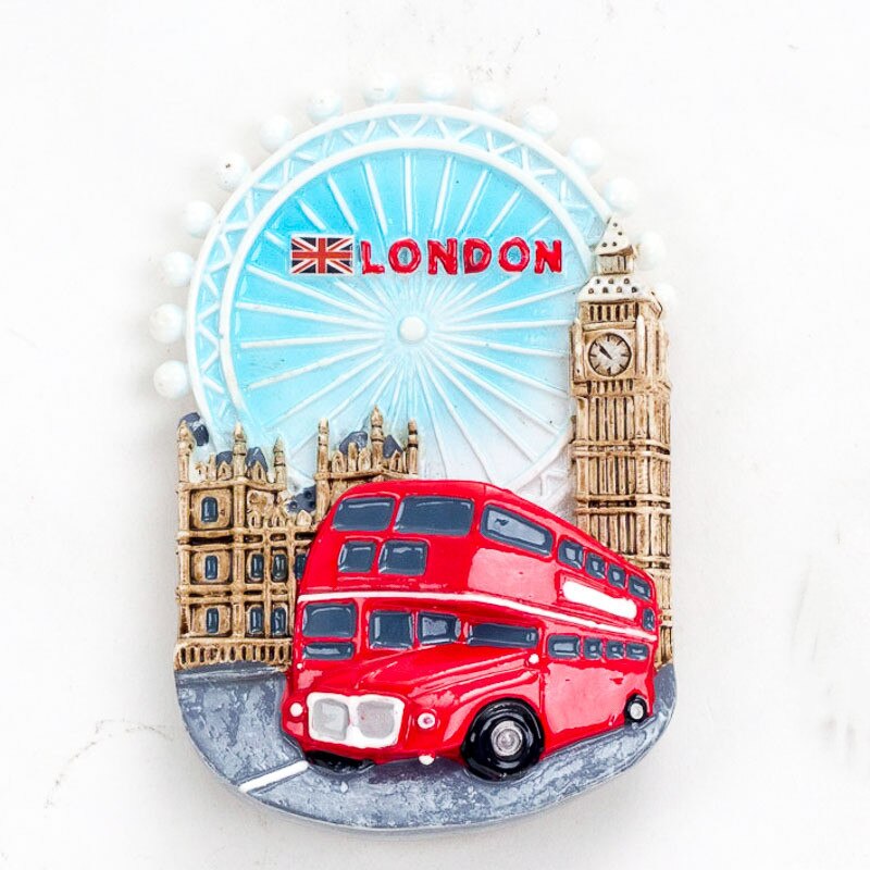Recuerdo de turismo nacional de Inglaterra de Londres, imán de resina 3D para refrigerador, pegatina para decoración del hogar, adornos,: 23
