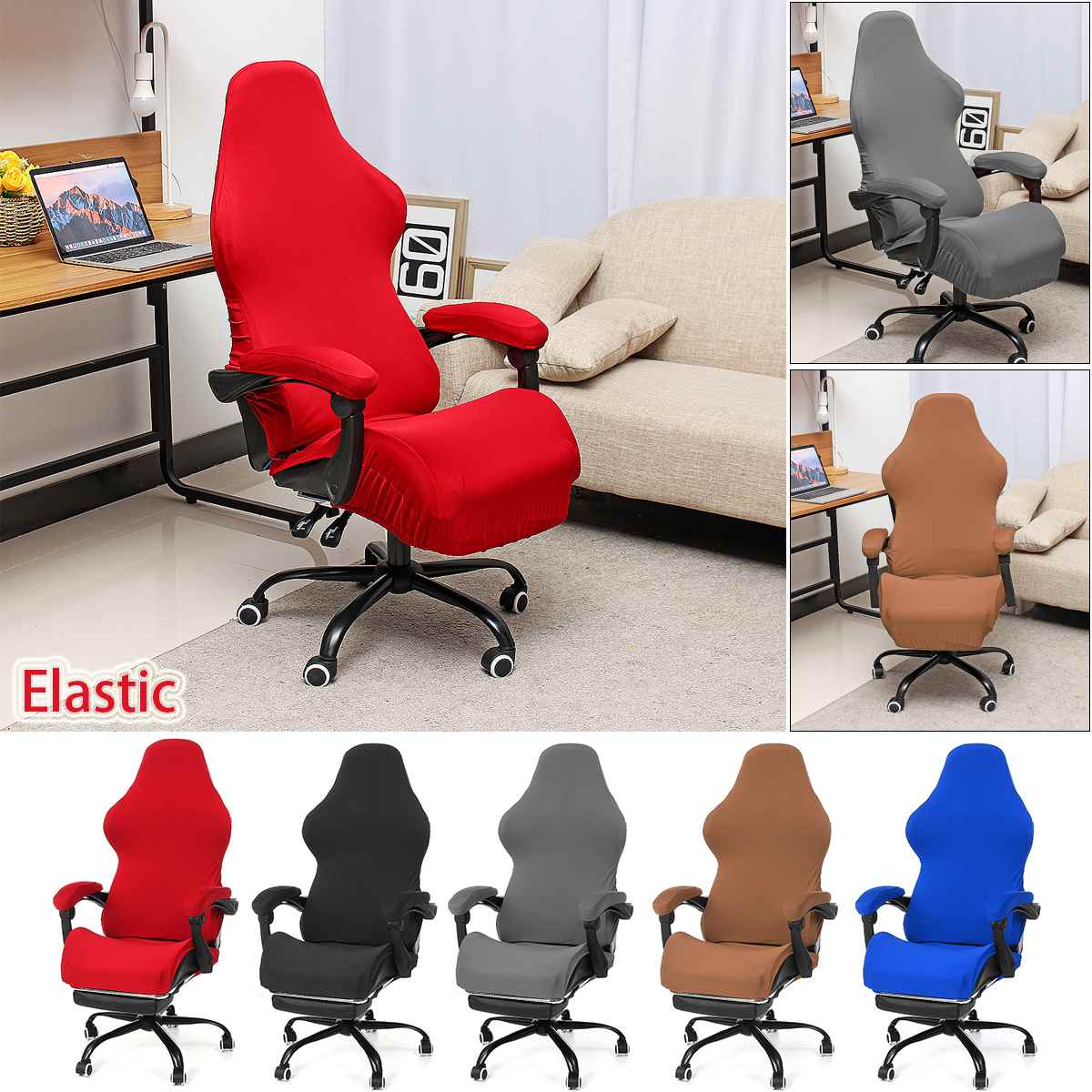 Office Chair Cover Spandex Seat Cover voor Computer Stoel Hoes voor Fauteuil Cover Dining Bureaustoel Case