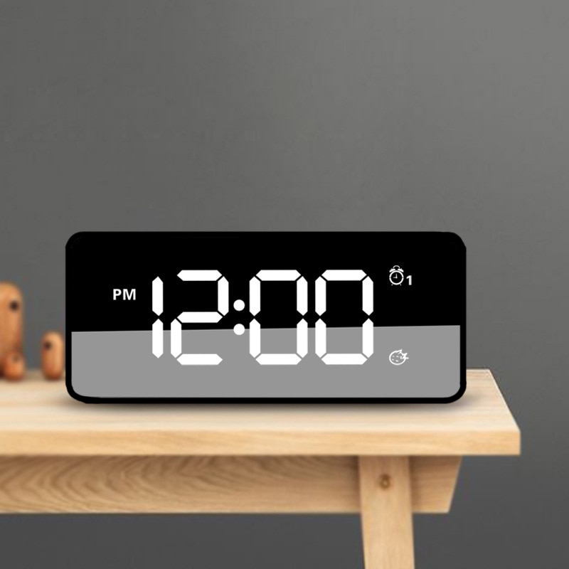 Electronic Table Clocks Large LED Digital Alarm Clock Temperature Display For Home Office Travel Desk Decoration Clock