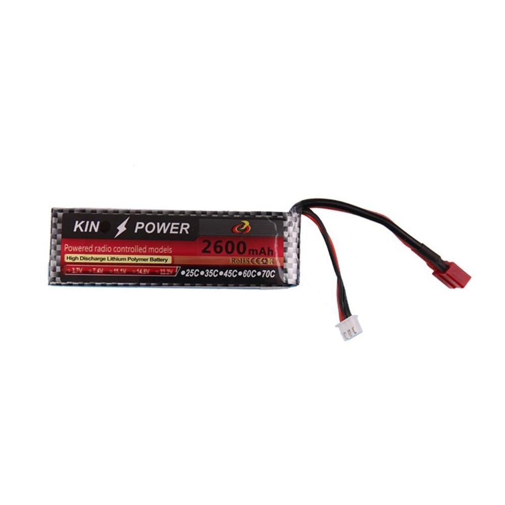 Spina T batteria Lipo 7.4V 2600mAh per parti di aggiornamento auto WLtoys 1/14 144001 RC