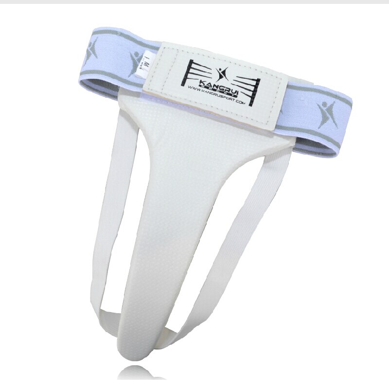 High Grade White Taekwondo Groin Guard Men Women Kick Boxing/Karate/Muay Thai/Wushu/Sanda Training Crotch Protector Size S M L