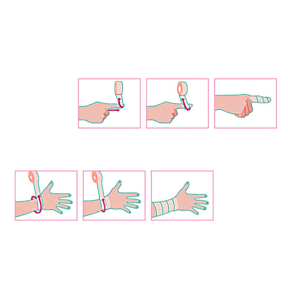 6pcs Cohesive Bandages Elastic Nonwovens Strong Self Adherent Wrap for Sports Athletic