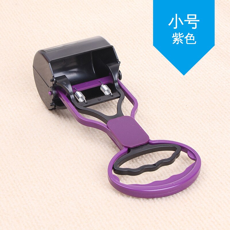 Love PET Poop Picking Clip Cleaning Poop Clamp Large, Medium and Small Poop Clip Long Handle out Poop Clamp Pet Pooper Scooper: Small Size Purple