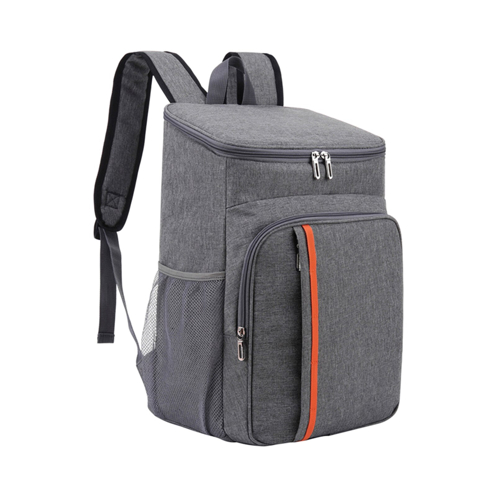 Mochila de tela Oxford de gran capacidad, fácil de limpiar, suave, para acampar en la playa, Picnic, almuerzo ligero, Unisex, impermeable al aire libre: Grey