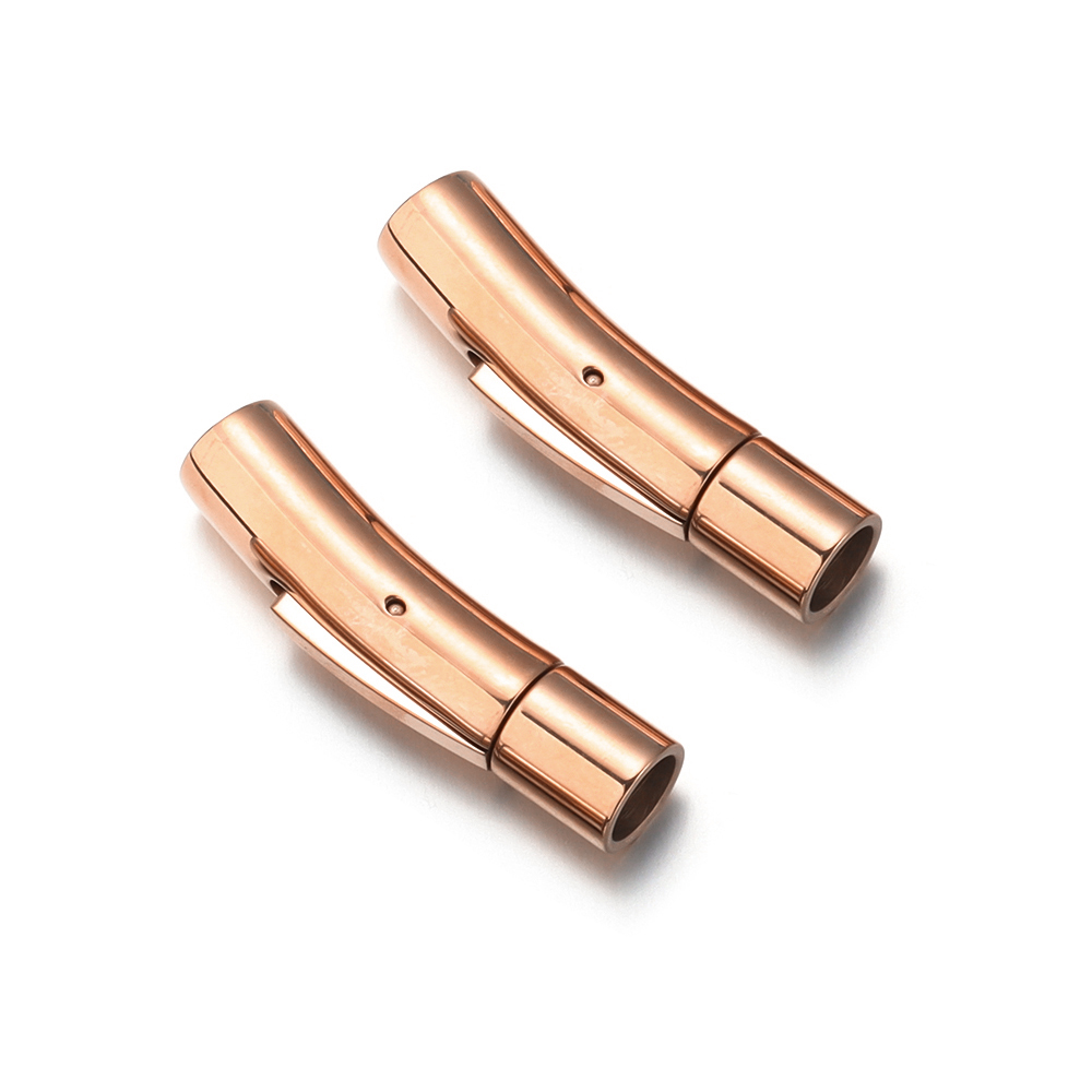 1 Stück Edelstahl-Magnetverschluss, passend für Durchmesser 3/4/5/6 mm, Lederband, Metallschnalle für Schmuckherstellung, DIY-Stecker-Zubehör: M / Grün