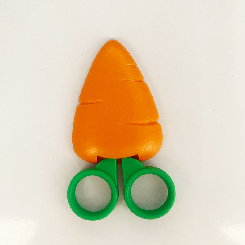 Magnetische Schaar Voor Kinderen Leuke Fruit Schaar Kleine Schaar Veilig Cap Plakboek Ambachten Diy Home Snijden Draad Cutter: Carrot