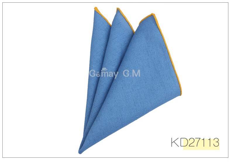 Solid Linen Pocket Square Suits Hanky Candy Color Handkerchiefs Casual Suit Square Handkerchief Towels For Party Scarves: KD27113
