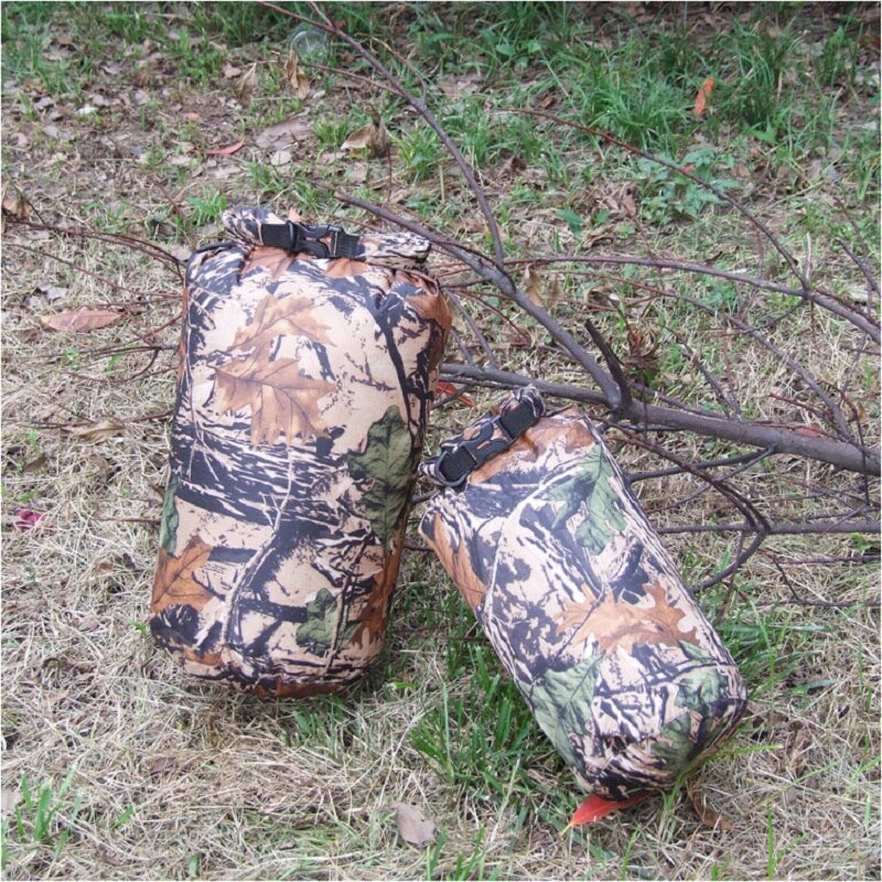Camouflage camping hiking travel kits waterproof bag Outdoor Traveling Ultralight Rafting Bag Camping Dry Bags waterproof box15L
