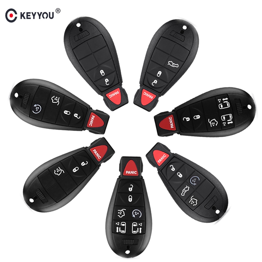 Smart Auto Sleutel Shell Voor Chrysler Town & Country Voor Jeep Grand Cherokee Voor Dodge Magnum Durango 2 3 Knoppen remote Fob Case