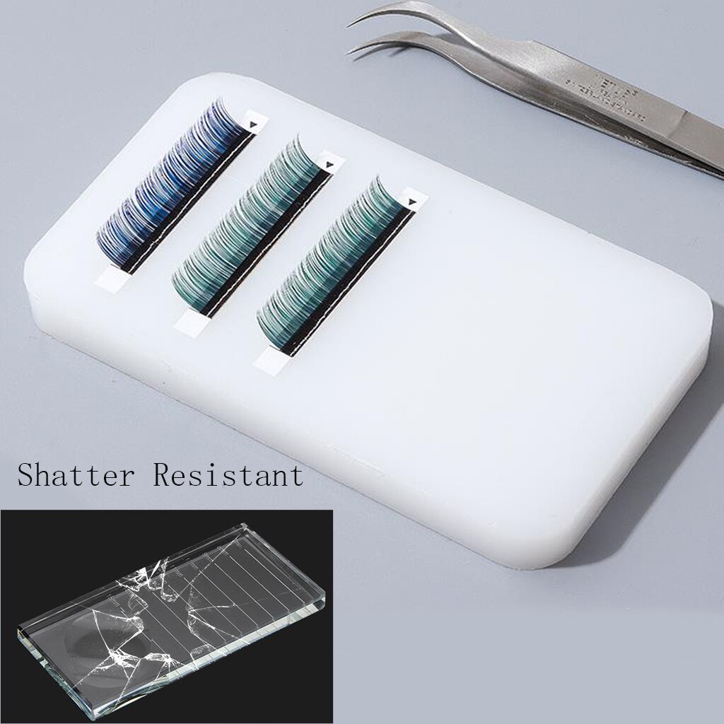 Eyelash Extensions Soft Plastic Pad, Lash Tray Plate Glue Holder 2-in-1 Tool