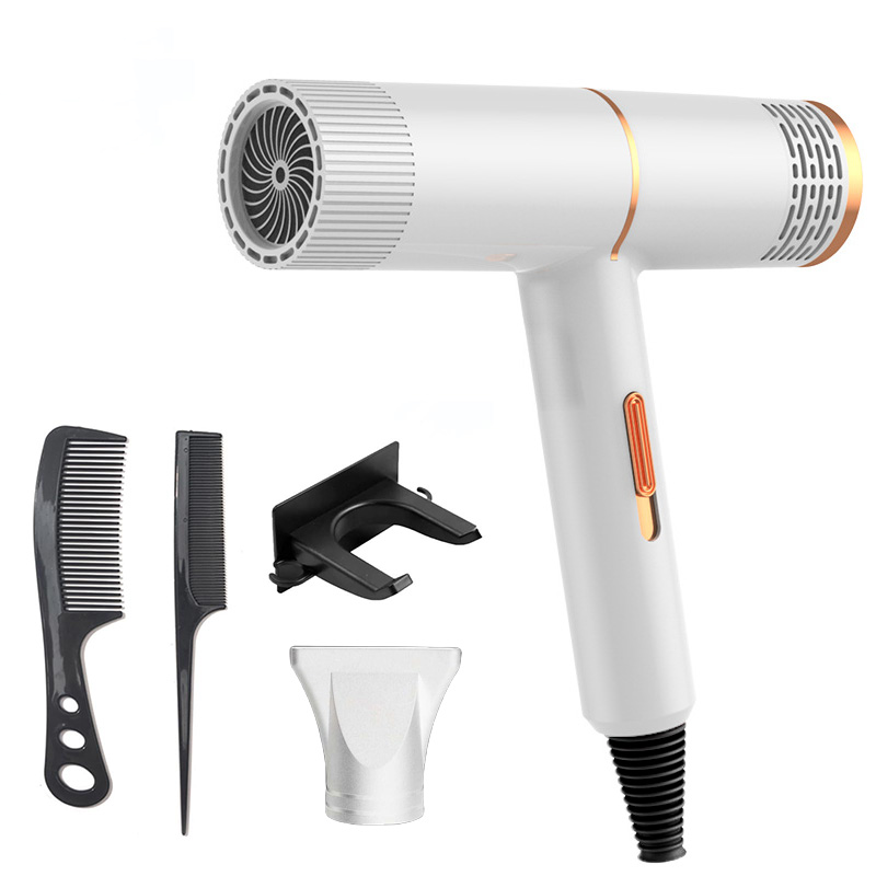 Hair Dryer Negative Lonic Blower High-speed Electricturbine Drier Constant Temperature Quickdrying Hair Tool: Light Grey / EU
