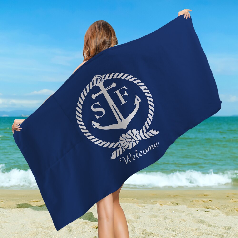 Silstar Tex – sac à dos serviette de plage Portable 2 en 1, nautique bleu, tissu délicat doux, Style jeu d'extérieur