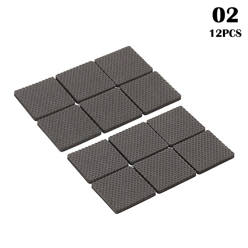 Zwart Zelfklevende Meubilair Been Tapijt Vilt Mat Anti Slip Mat Bumper Schokdemper Tafel Stoel Sofa Voet Floor Protector: 2