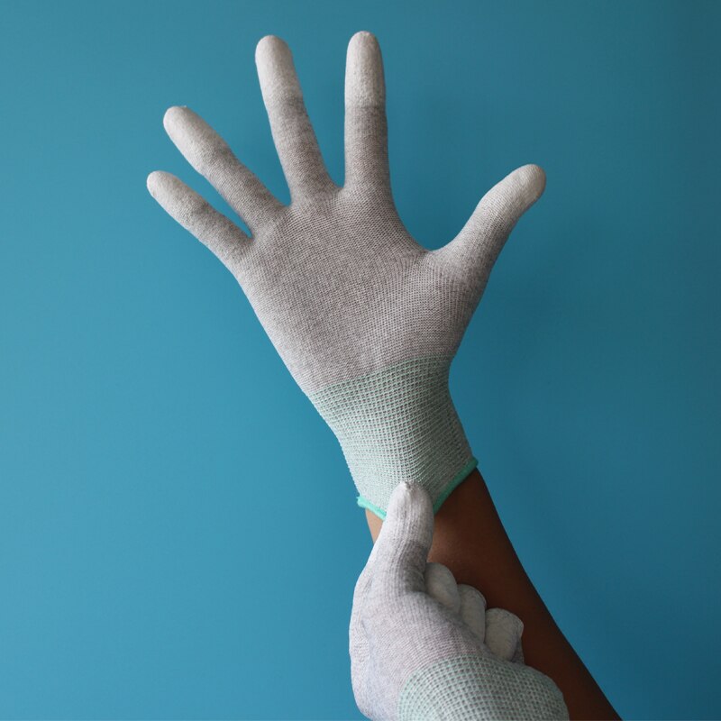 5 par/worek Rękawice antystatyczne Komputer PC ESD Bezpieczne uniwersalne rękawice robocze Elektroniczne antypoślizgowe robić ochrony palców