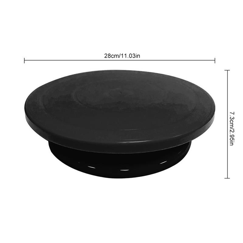 1pc 11.02in Manual Rotating Cake Turntable Revolving Plastic Cake Stand Cake Turner Table DIY Baking Tools Accessories