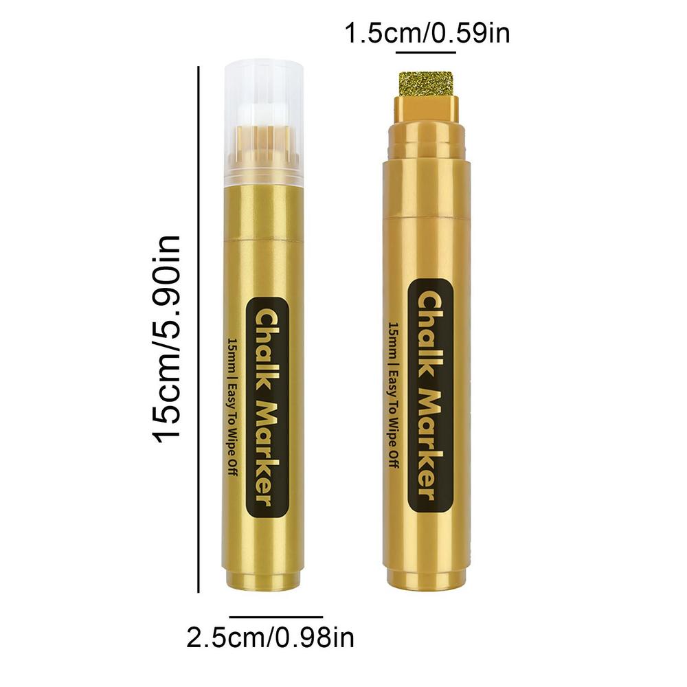 Paint Chalk Markers 15mm Window Chalk Marker Erasable Liquid Chalk Pen For Chalkboard Signs Blackboard Car Window Bistro Glass: Mixed Color