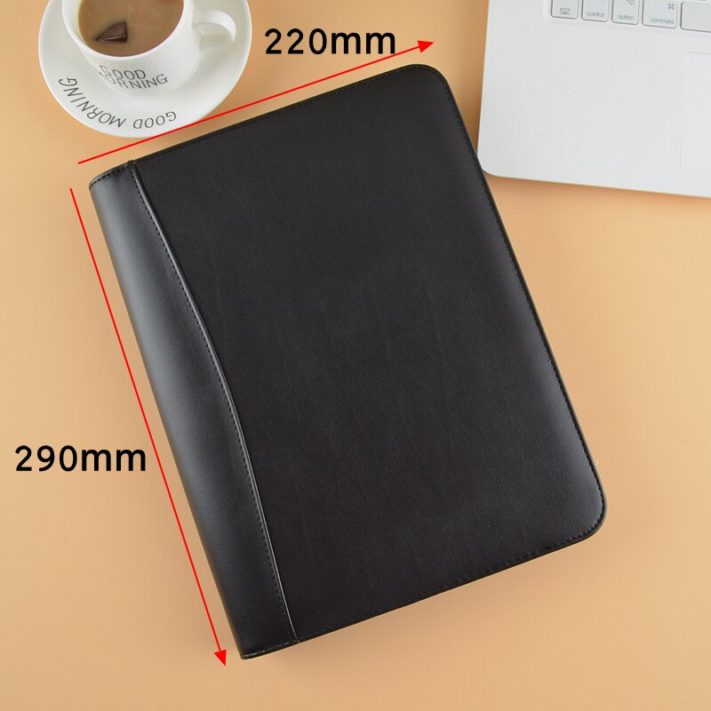 PU leer ritssluiting filing map Padfolio multifunc... – Grandado