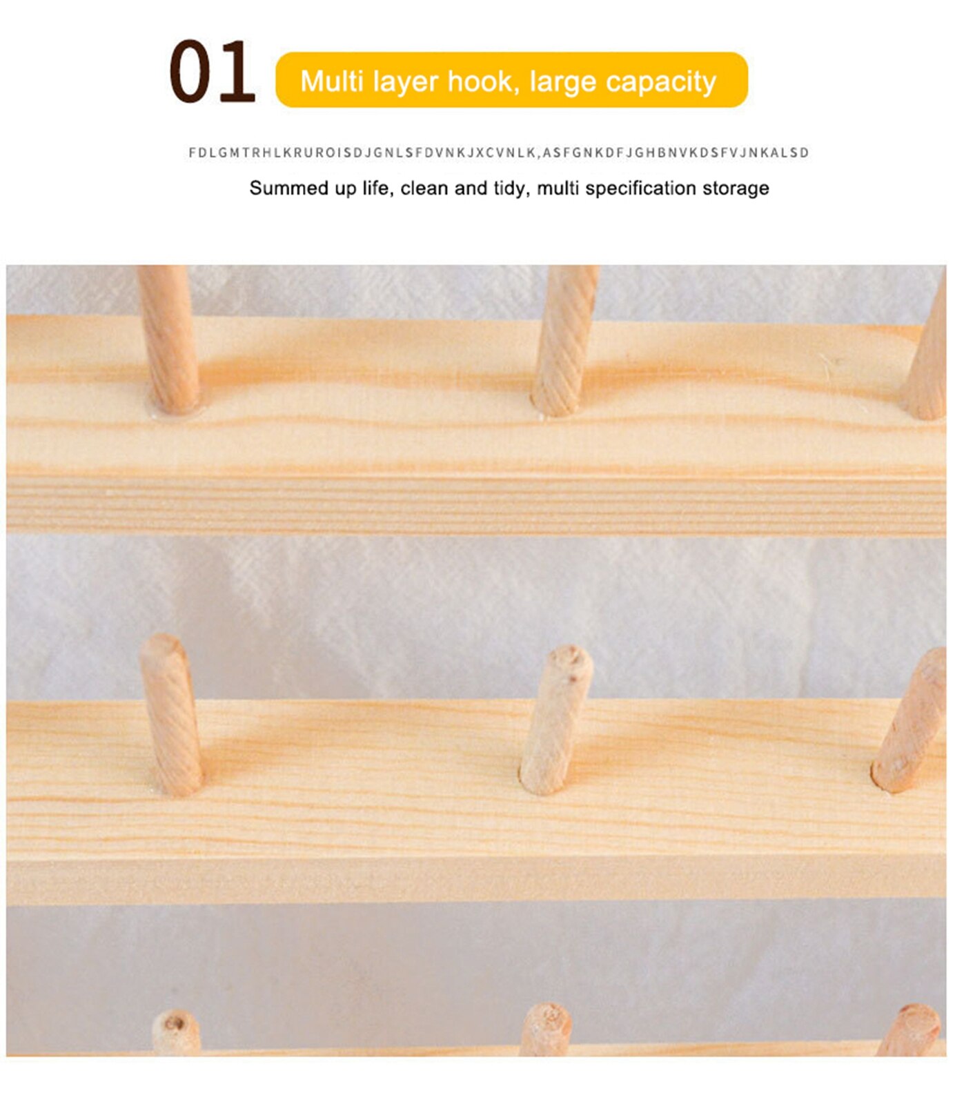 Multifunctional Solid Wood Foldable Wire Rack Sewing Thread Bobbin Practical Simple Holder Practical Embroidery Tool