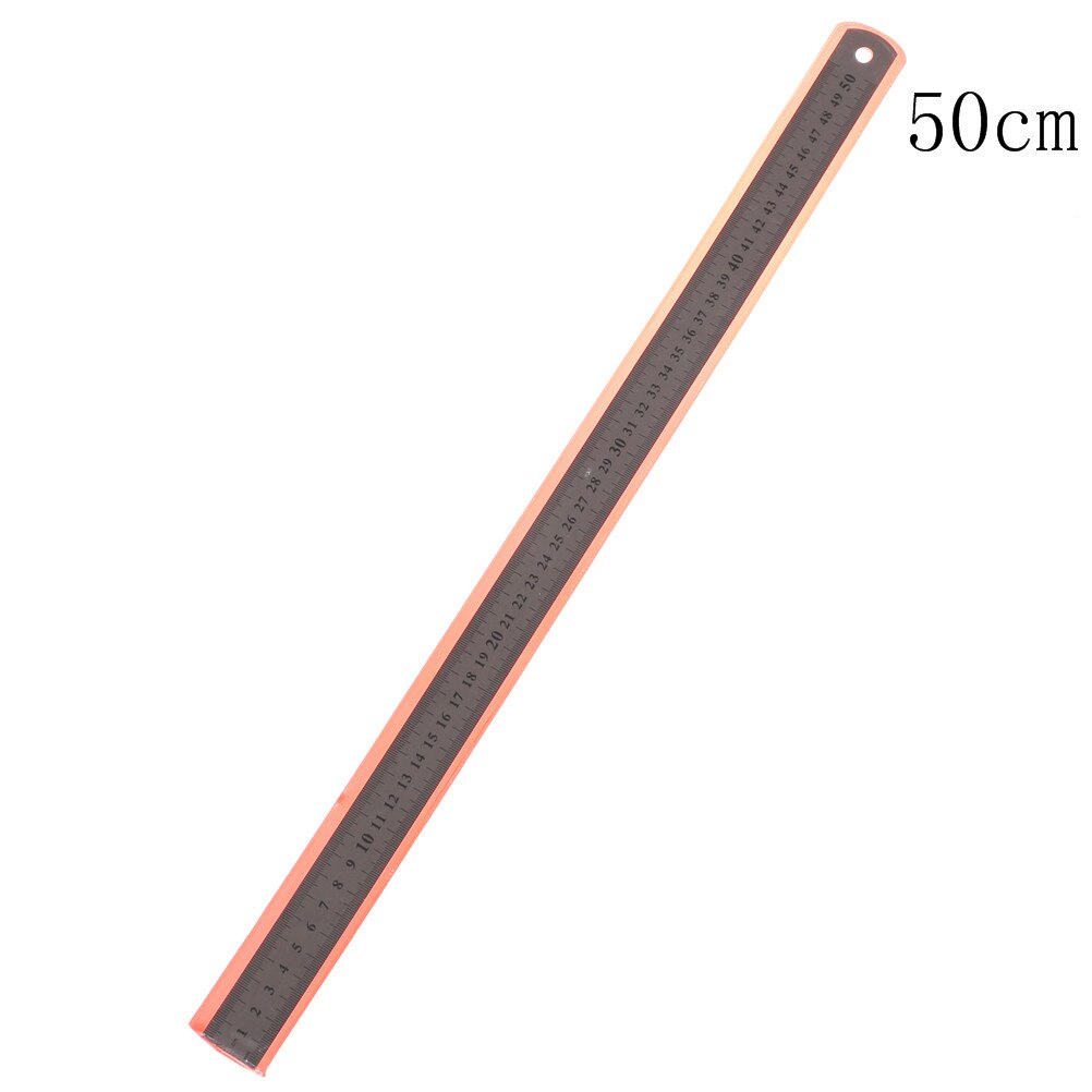 1pcs Useful 50cm Precision Double Sided Measuring Tool Sewing Foot Sewing Stainless Steel Metal Straight Ruler Tool: Default Title