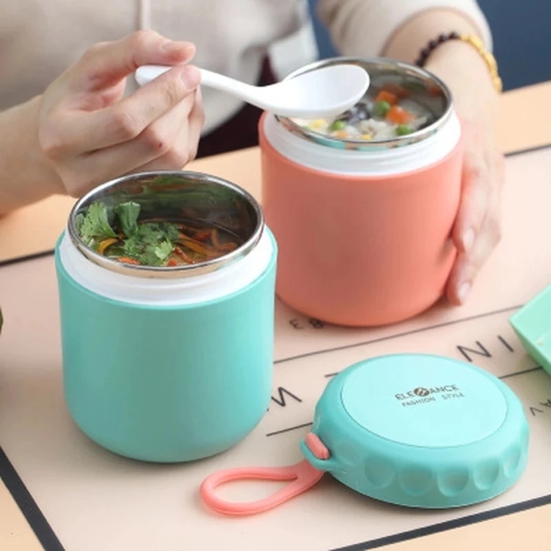 Mini Thermal Lunch Box for kids Stainless Steel Vaccum Cup Soup Cup Insulated Lunch Box Portable Breakfast Milk Food Container