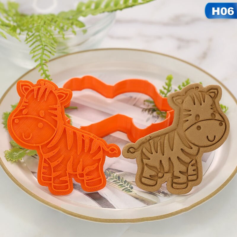 1 stuk diy bakvorm ster hart leeuw vorm 3d koekjesvormpjes cakevormen dieren cartoon suikercraft decoratie keukengereedschap: H06