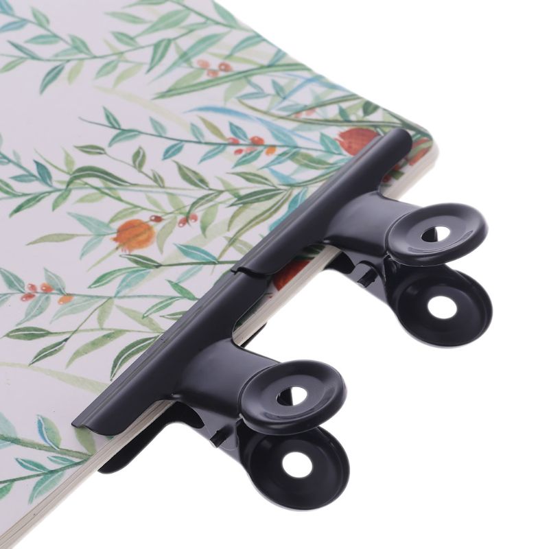 5 Pcs Bulldog Letter Clips Stainless Steel Black Metal Paper File Binder Clip Stationary Office Supplies